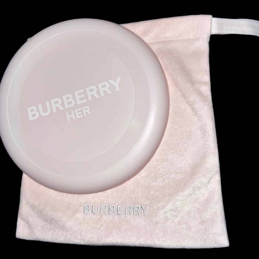 Pale-Pink Burberry (Frisbee-Pouch/Bag) Set